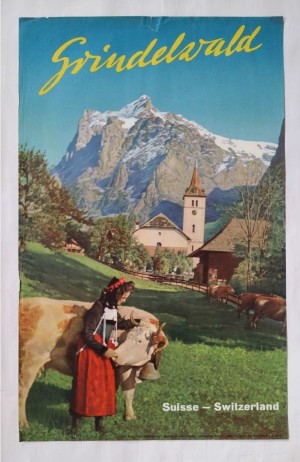 1960 Grindelwald Switzerland original vintage poster